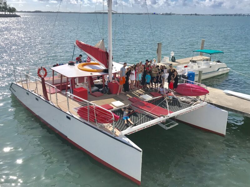 50’ Catamaran available for Rent in Miami for up to 42 peoples.